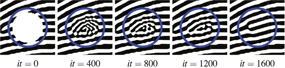 △ [첨부 2] 설명: 편미분방정식을 이용하여 지문을 복원하는 과정을 나타낸 계략도